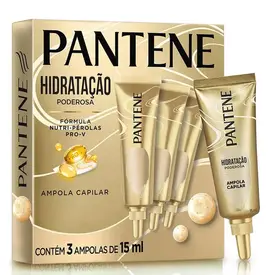 Kit 3 Ampola Capilar Pantene Hidratação Poderosa 15ml cada