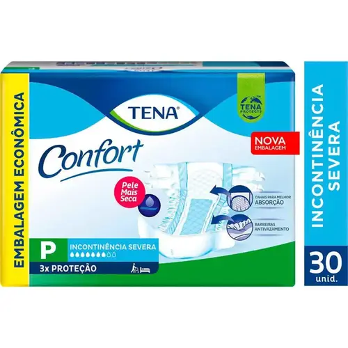 Fralda Geriatrica Tena Confort P Unissex 30 Unidades