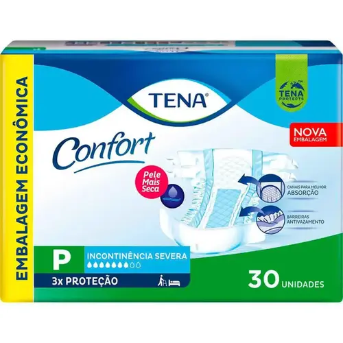 Fralda Geriatrica Tena Confort P Unissex 30 Unidades