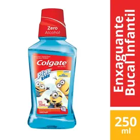 Enxaguante Bucal Infantil Colgate Plax Kids Zero Álcool Minions 250ml