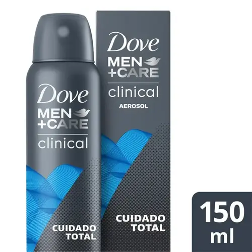 Desodorante Dove Men +Care Clinical Cuidado Total Aerosol Masculino 150ml