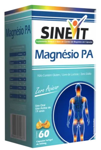 Cloreto de Magnésio P.A. Sinevit 500mg 60 Cápsulas