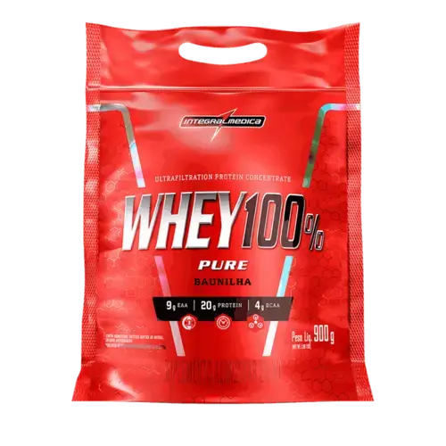 Whey Protein - Whey 100% Pure Refil Baunilha 907g - Integralmédica