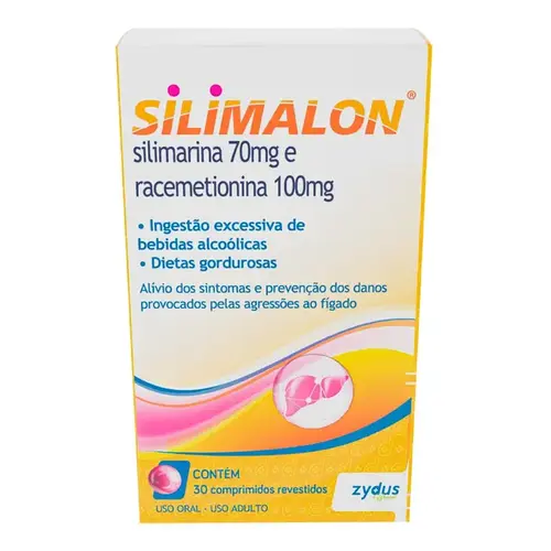 Silimalon 100mg + 70mg 30 Comprimidos