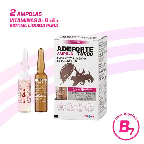 Adeforte Turbo com Biotina 1 Ampola Oral 3ml
