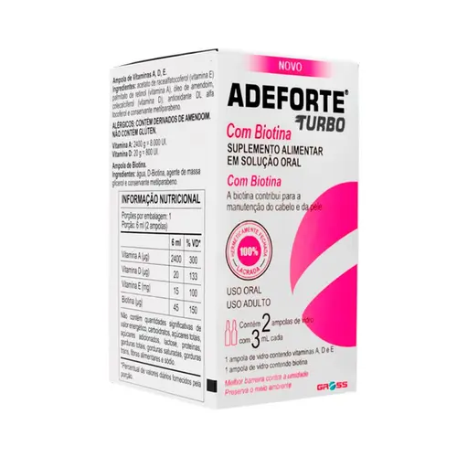 Adeforte Turbo com Biotina 1 Ampola Oral 3ml