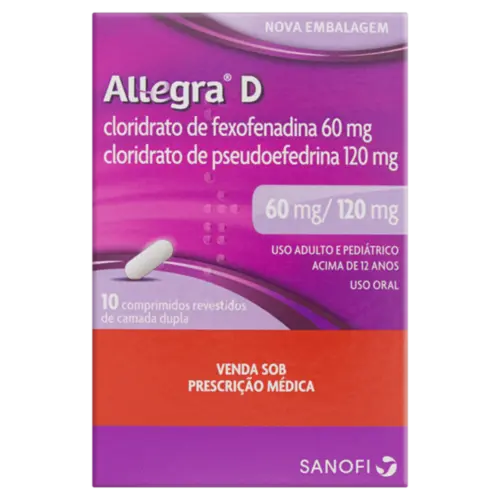 Allegra D 120mg + 60mg 10 Comprimidos