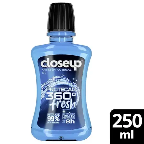 Enxaguante Bucal Close Up Ice Proteção 360° Fresh 250ml