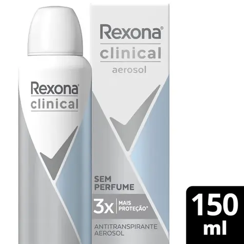 Desodorante Rexona Clinical sem Perfume Aerosol Feminino 150ml