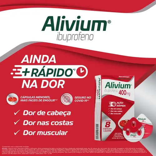 Alivium 400mg 3 Cápsulas Gel