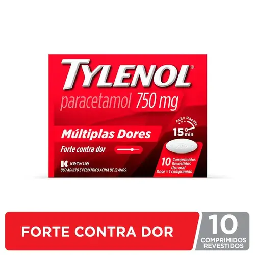 Tylenol 750mg 10 Comprimidos