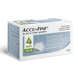 Agulhas para Caneta de Insulina Accu-Fine 4mm 32G 100 Unidades