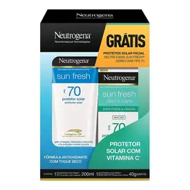 it Neutrogena Sun Fresh Protetor Solar Corporal FPS70 200ml + Facial FPS70 40g