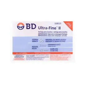 Seringa de Insulina BD Ultra-Fine 8mm 50UI - 10 Unidades