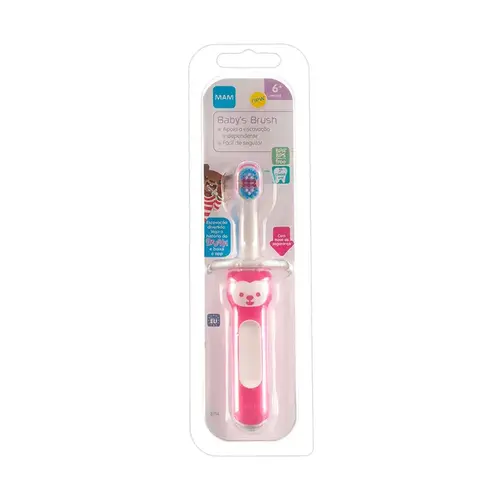 Escova de Dente para Bebês MAM Training Brush Rosa 1 Unidade