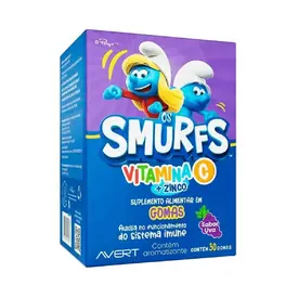 Vitamina C + Zinco Infantil em Gomas Smurfs Uva 30 Gomas