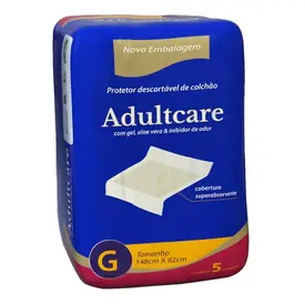 Protetor De Colchão Adultcare Descartável Tamanho G 5 Unidades