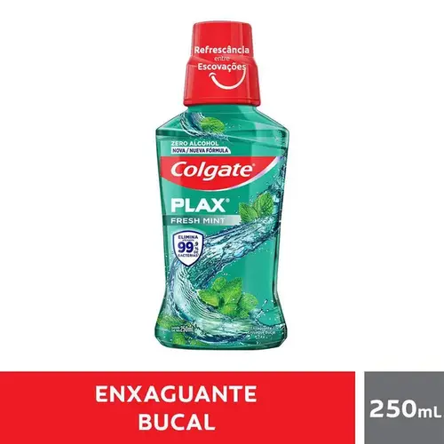 Enxaguante Bucal Colgate Plax Fresh Mint Zero Álcool 250ml