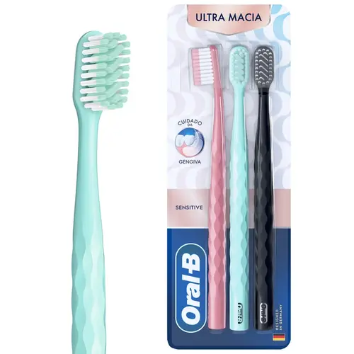Escova Dental Oral-B Ultramacia Sensitive Iconic 3 Unidades