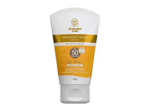 Protetor Solar Facial Australian Gold Antipoluição FPS50 50g