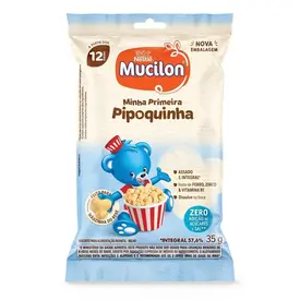 Snack Infantil Assado Mucilon Cereal Pipoquinha 35g