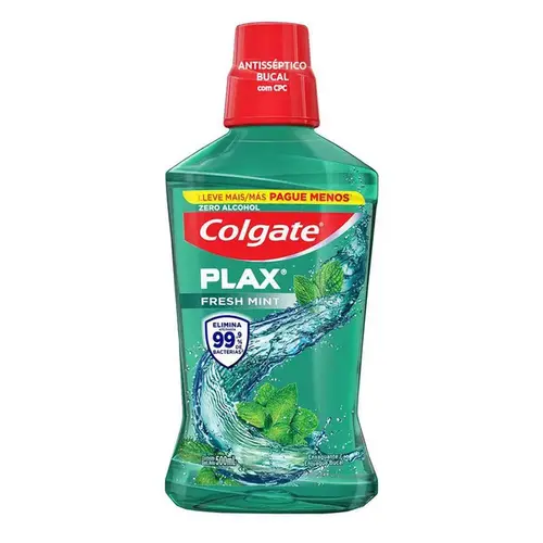 Enxaguante Bucal Colgate Plax Fresh Mint Zero Álcool 500ml