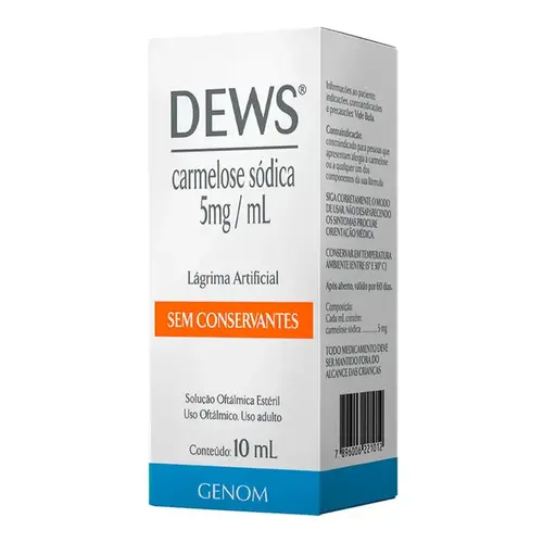 Dews 50mg 10ml - Lubrificante Oftálmico - União Química