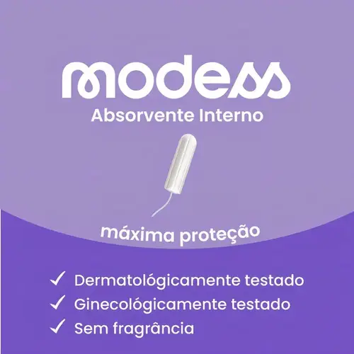 Absorvente Interno Modess Tamanho Médio 8 Unidades