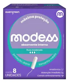 Absorvente Interno Modess Tamanho Médio 8 Unidades