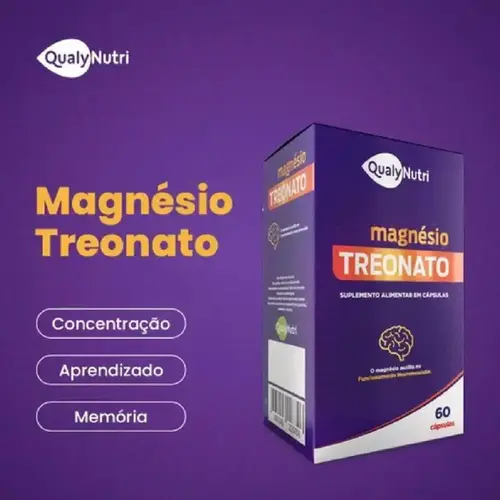 Nutreonato Magnésio + Treonina 600mg 60 Cápsulas - Qualy Nutri