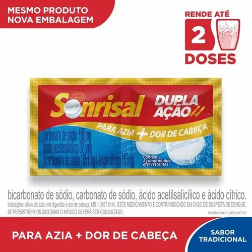 Sonrisal - Sabor Tradicional - 2 Comprimidos Efervescentes