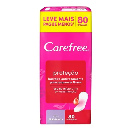 Protetor Diário Carefree Proteção com Perfume 80 Unidades