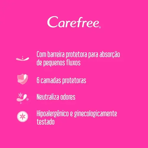 Protetor Diário Carefree Proteção com Perfume 80 Unidades