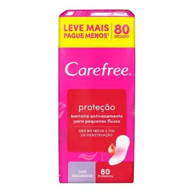 Protetor Diário Carefree Proteção com Perfume 80 Unidades