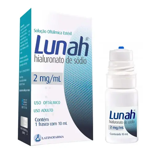 Lunah 2mg 10ml - Lubrificante Oftálmico - Cristália