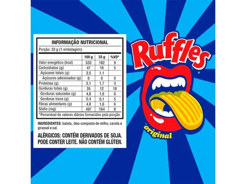 Salgadinho de Batata Ruffles Elma Chips Original 33g