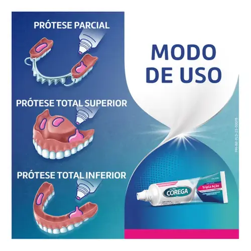 Creme Fixador de Dentadura Corega Ultra Sem Sabor 20g