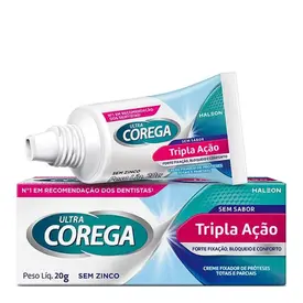 Creme Fixador de Dentadura Corega Ultra Sem Sabor 20g