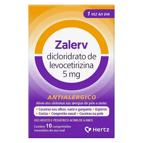 Zalerv 5mg Kley Hertz 10 Comprimidos