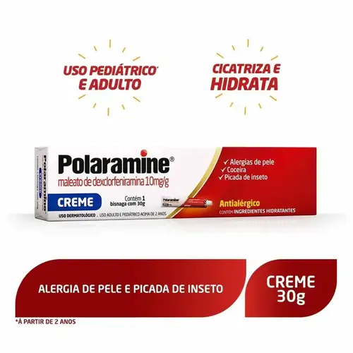 Polaramine 10mg/g - Creme com 30g