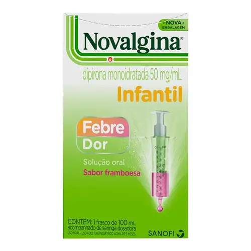 Novalgina Infantil 50mg/ml - Xarope 100ml + Seringa Dosadora