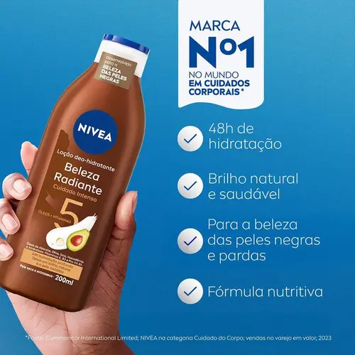 Hidratante Corporal Nivea Beleza Radiante Cuidado Intenso 200ml