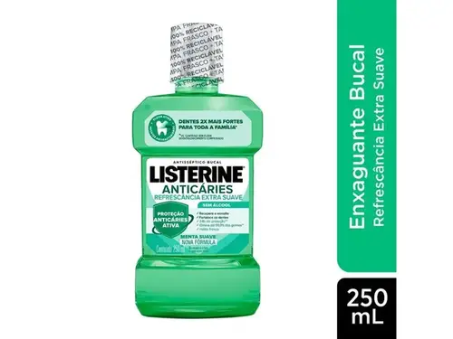 Enxaguante Bucal Listerine Anticáries Menta Zero Álcool 250ml