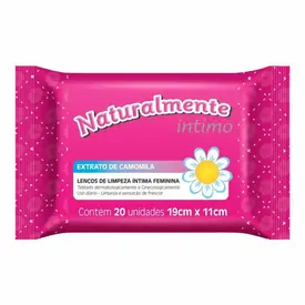 Lenços Umedecidos Naturalmente 20 Unidades
