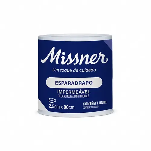 Esparadrapo Impermeável Missner Branco 2,5cm x 90cm - 1 Unidade