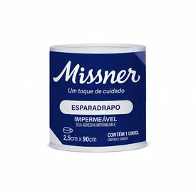 Esparadrapo Impermeável Missner Branco 2,5cm x 90cm - 1 Unidade