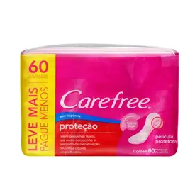 Absorvente Carefree Proteção Extra Longo Sem Fragrância 60 Unidades