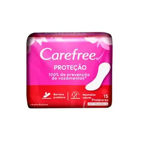 Absorvente Carefree Proteção Extra Longo Sem Fragrância 15 Unidades