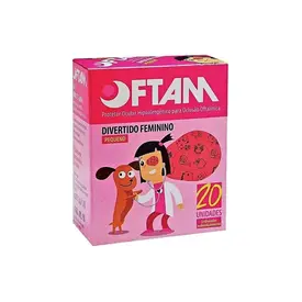 Protetor Ocular Oftam Divertido Feminino Pequeno - 20 Unidades