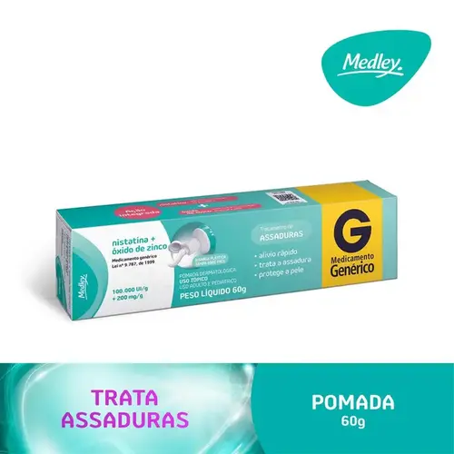 Nistatina + Óxido de Zinco 60g Genérico Medley